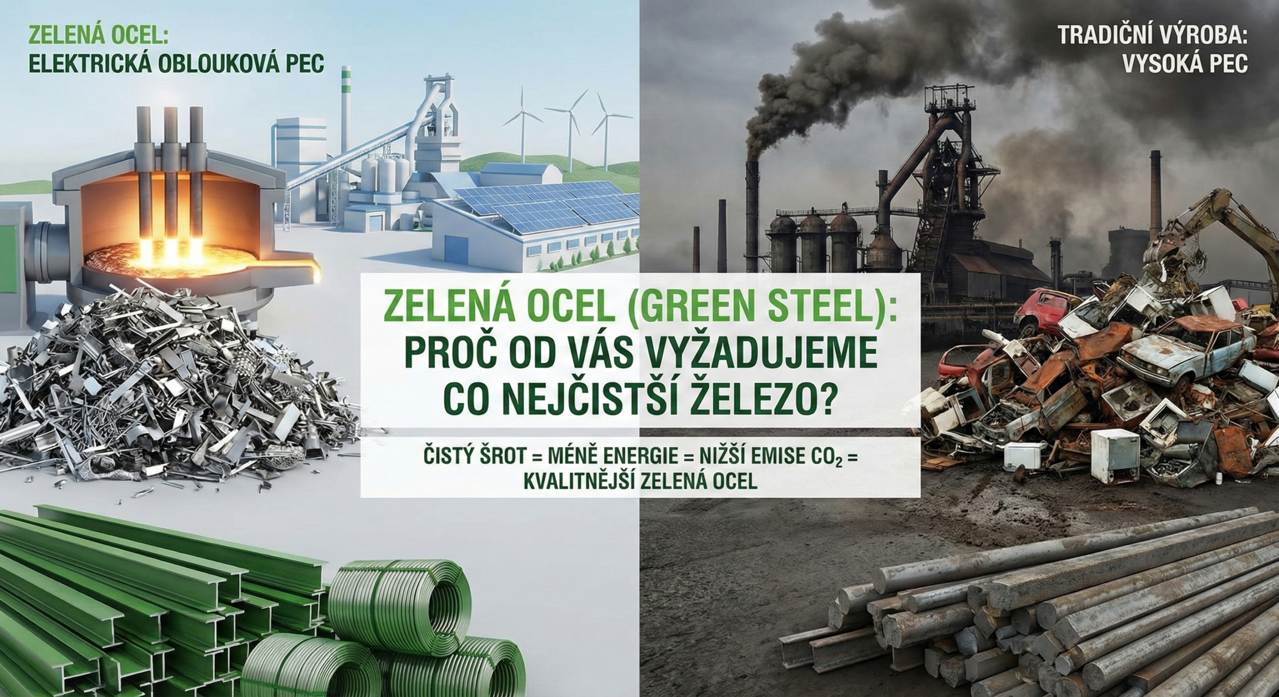 Zelená ocel (Green Steel): Proč od vás vyžadujeme co nejčistší železo?